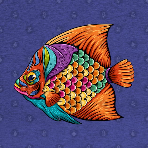 Surgeon Fish Colorful by Mako Design 